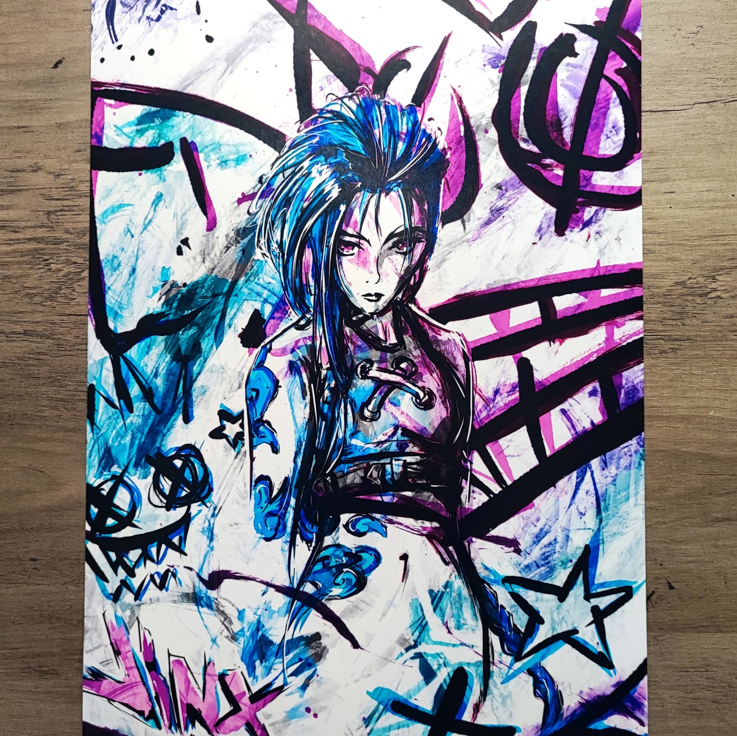 A4 Fanart Print - Arcane Jinx Painting