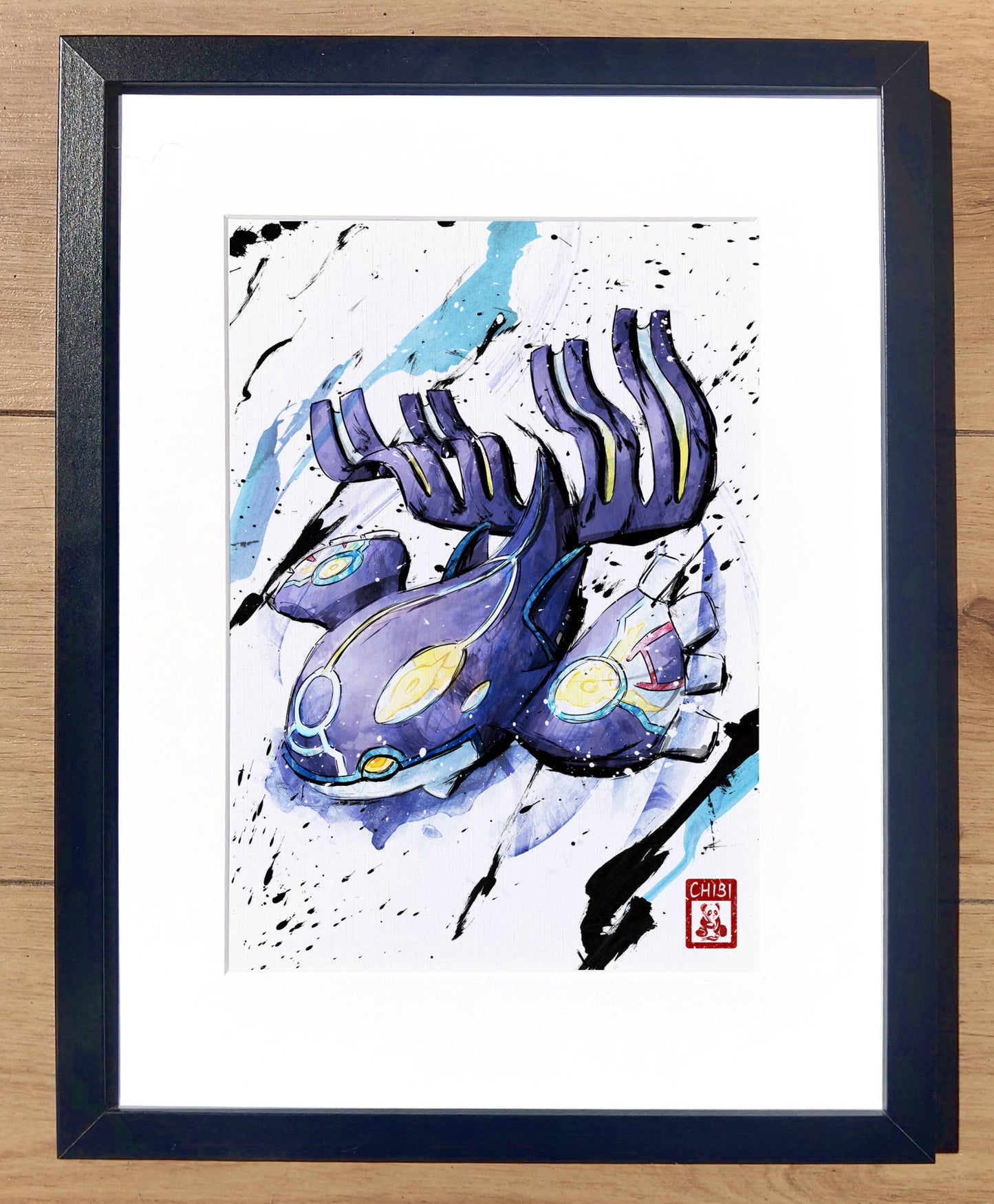 Fanart Print - Kyogre Pokemon Ink Print