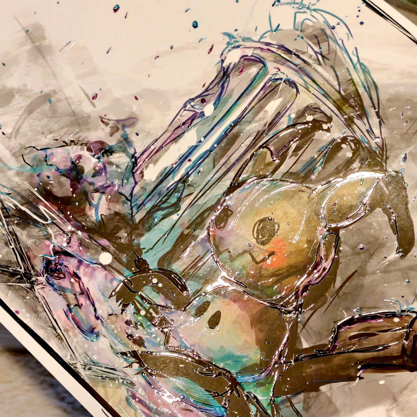 A4 Fanart Print - Pokemon Mimikyu Colour Splash