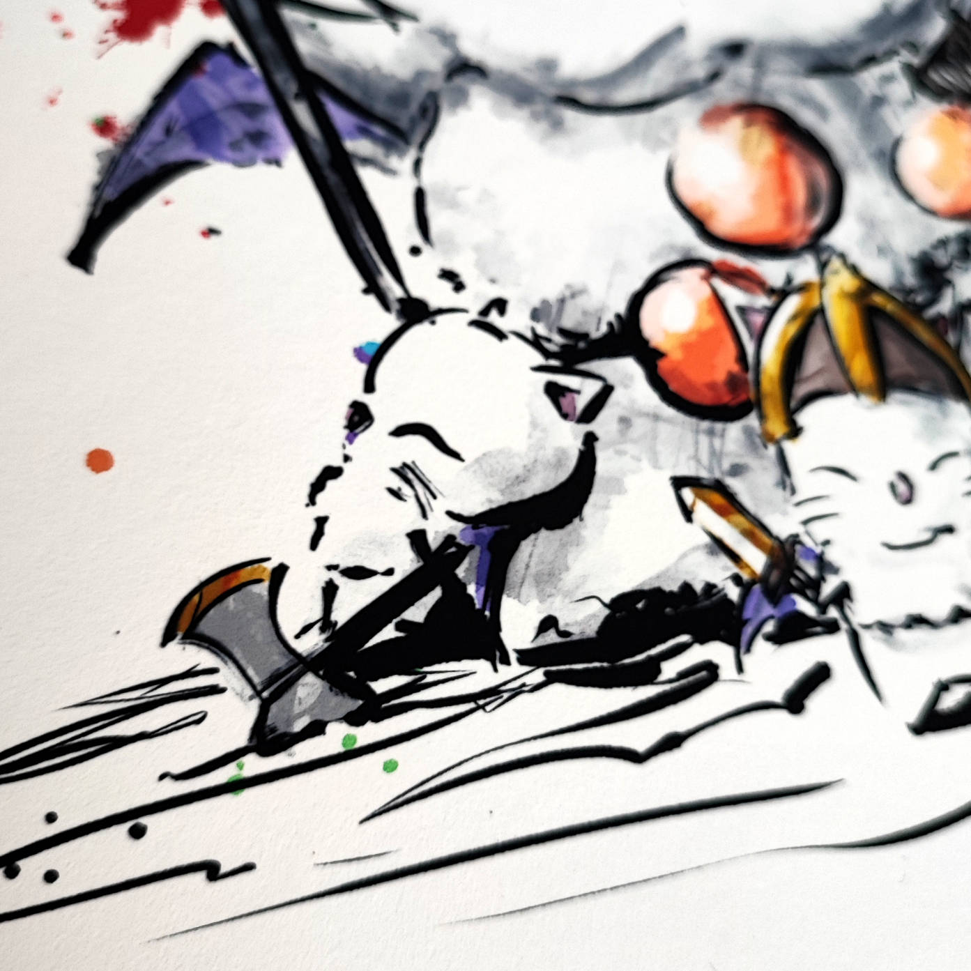 Fanart Print - Final Fantasy XIV Good King Moggle Mog (Moogle King) Fan Art