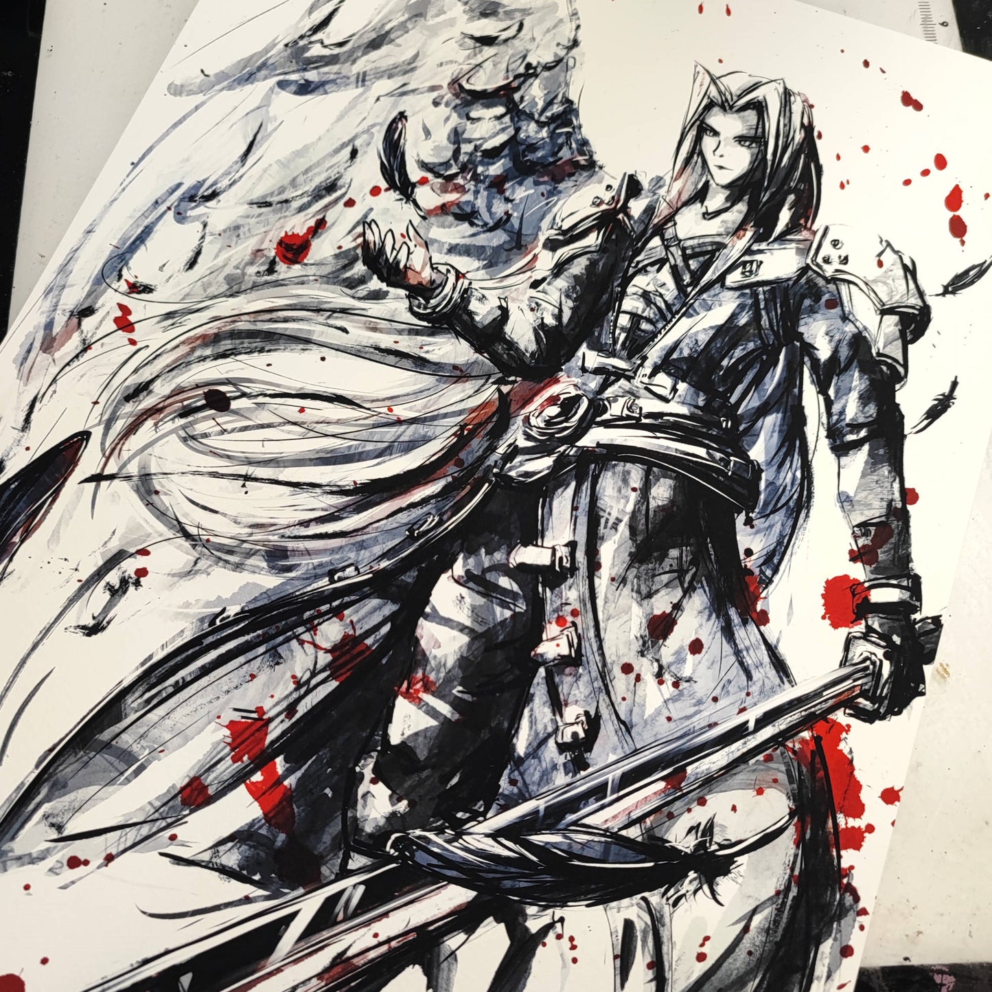 Fanart Print - Final Fantasy 7 Sephiroth Ink Fan Art