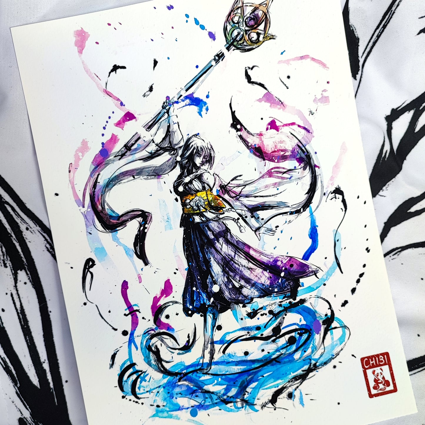 Fanart Print - Final Fantasy X Yuna Sending Ink Fan art
