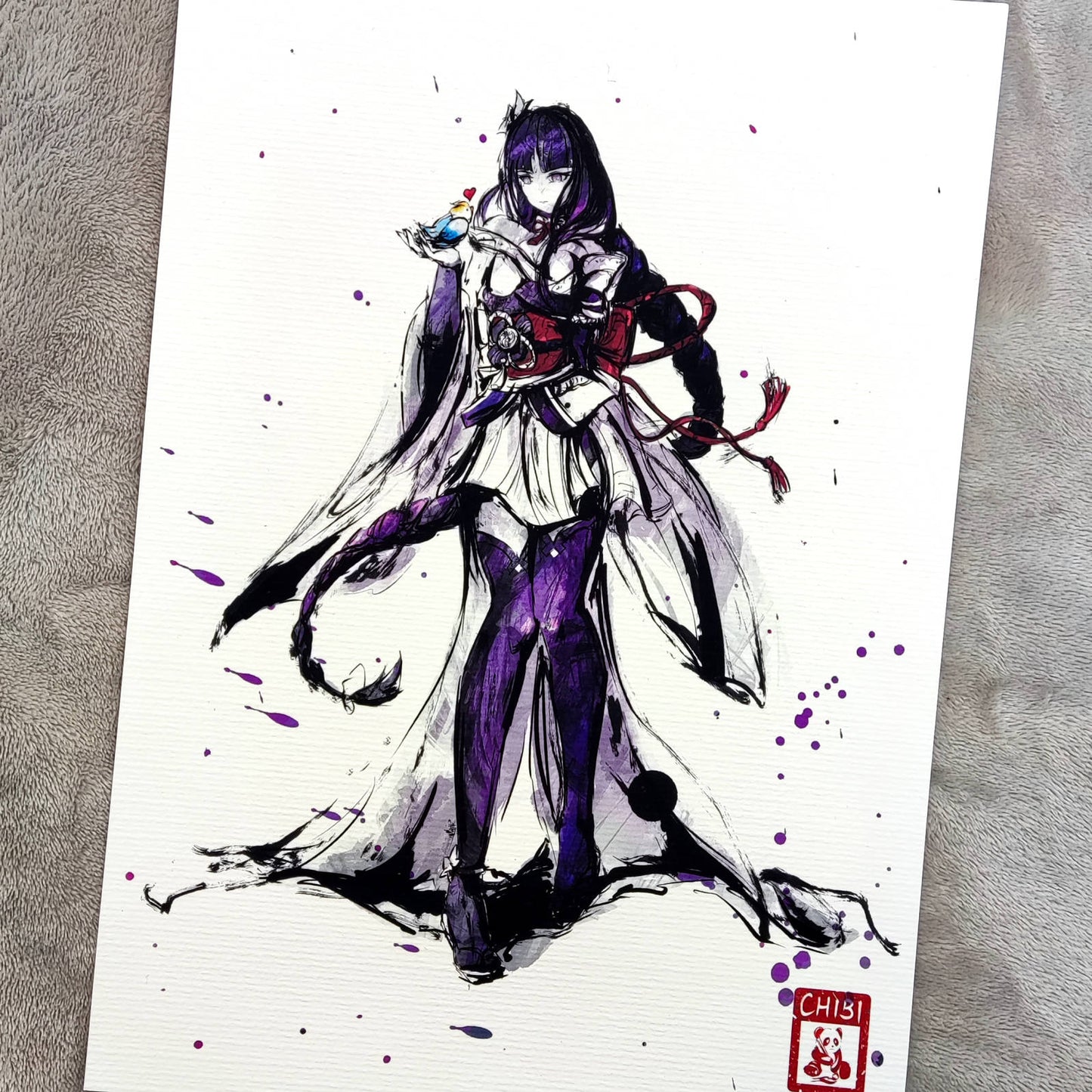 Fanart Print - Baal Raiden Shogun Alternate Bird Ver. Genshin Impact Print