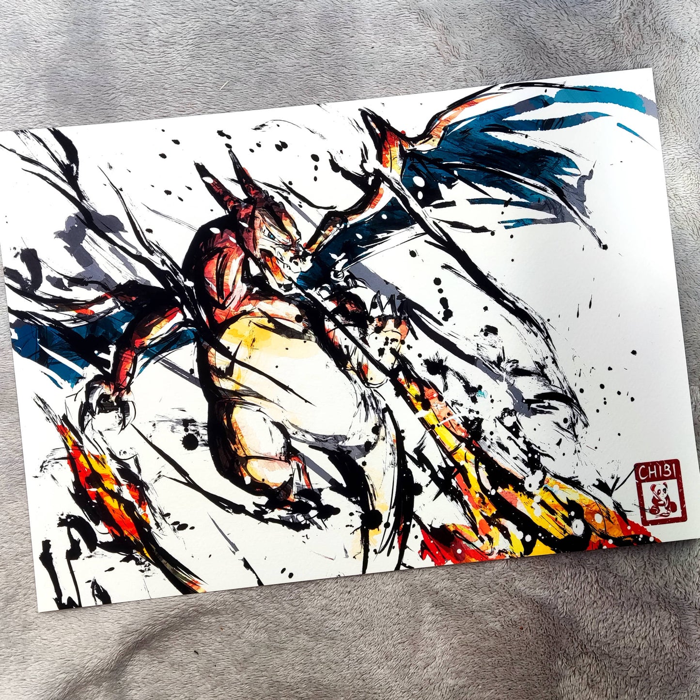 Fanart Print - Pokemon Charizard Ink Fan Art