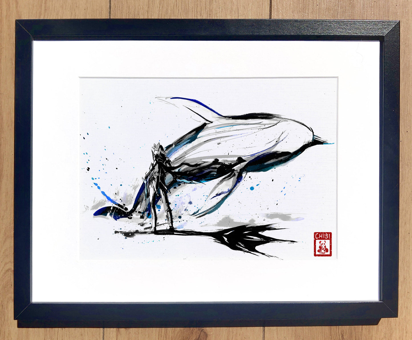 Fanart Print - Childe Tartaglia Whale Genshin Impact Print