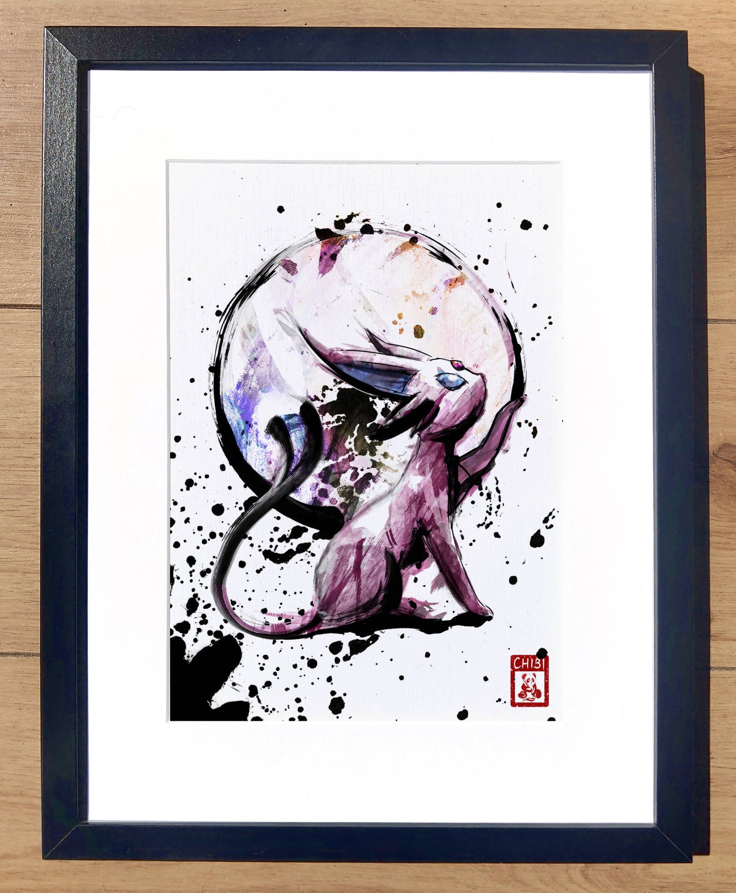 Fanart Print - Espeon Pokemon Ink Print