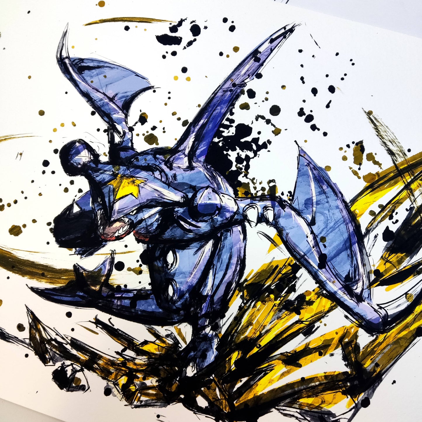 Fanart Print - Garchomp Pokemon Ink Print