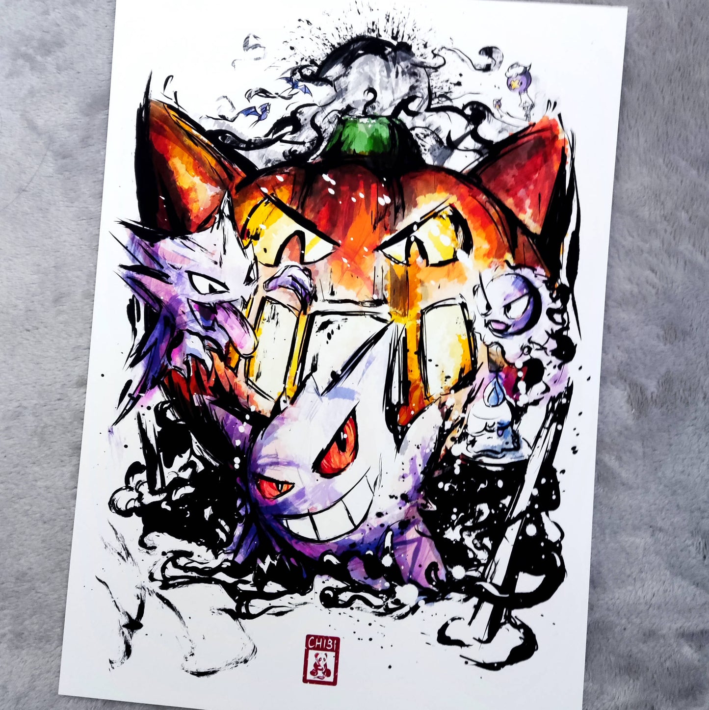Fanart Print - Gengar Halloween 2022 Ink Print