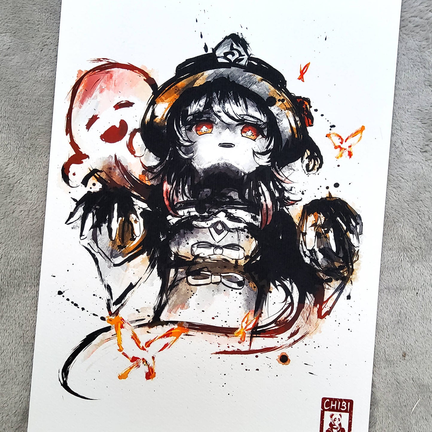 Fanart Print - Hu Tao Extra Spooky Ver. Genshin Impact Print