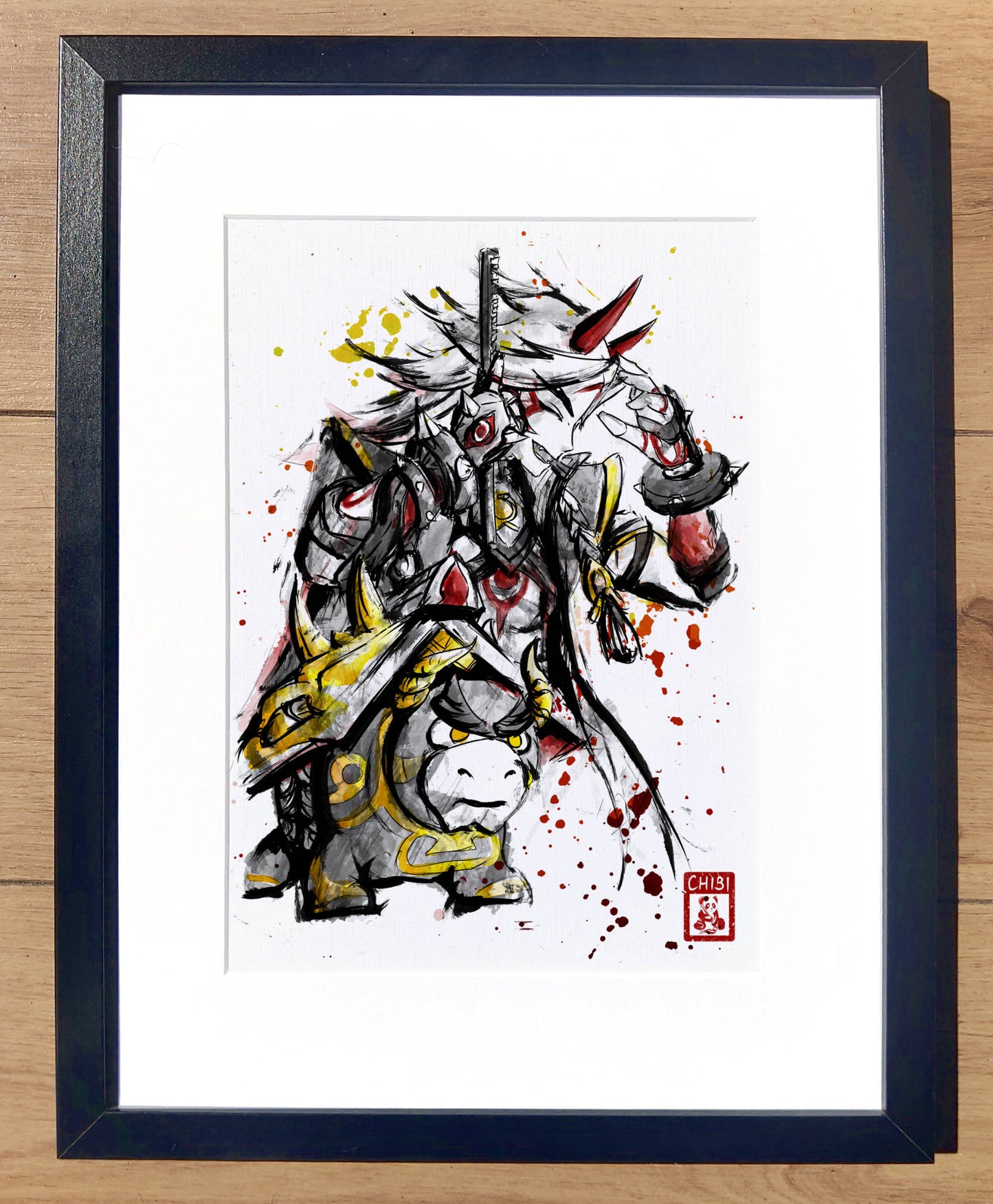 Fanart Print - Arataki Itto and Ushi Genshin Impact Print