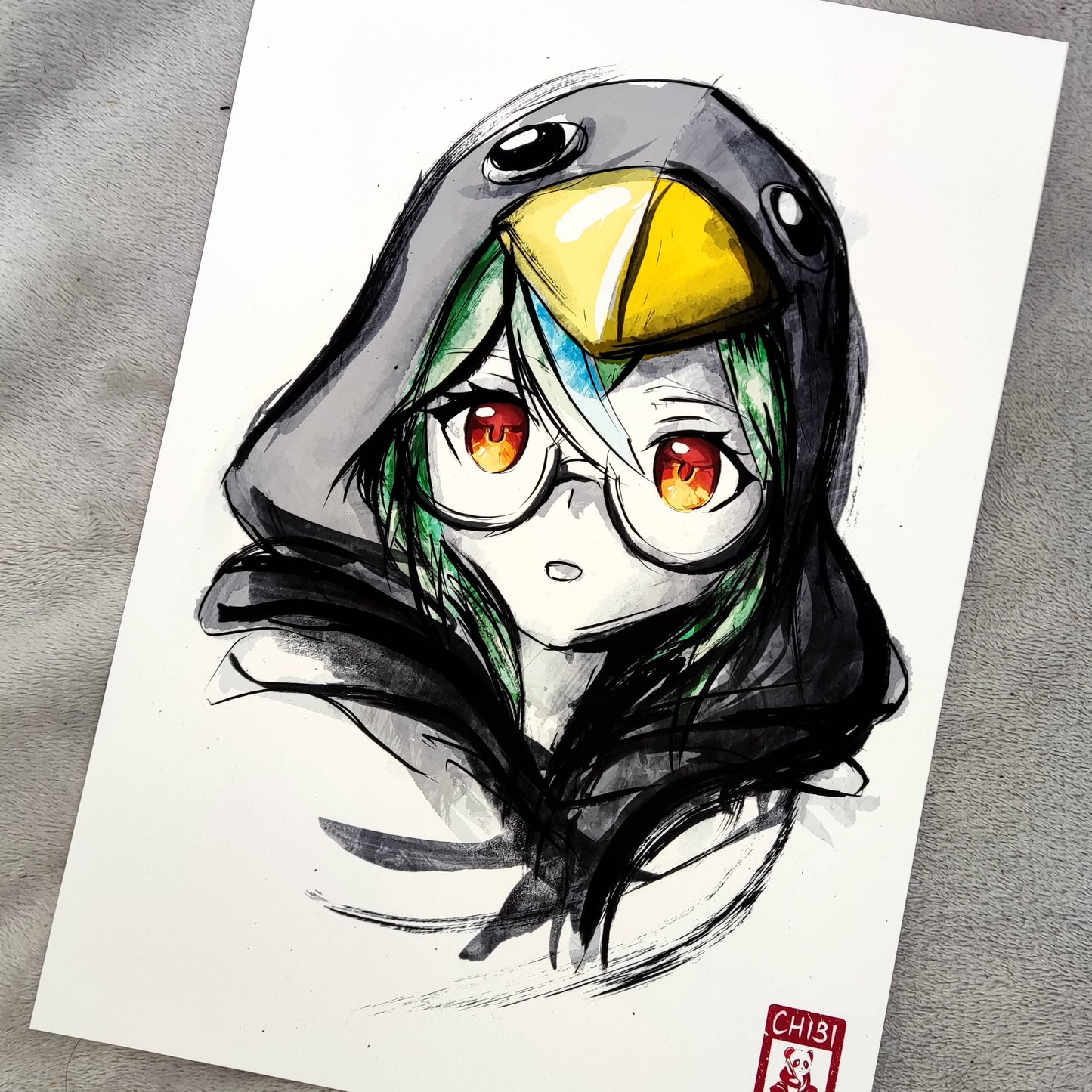 Fanart Print - Sucrose Festive Penguin Ver. Genshin Impact Print