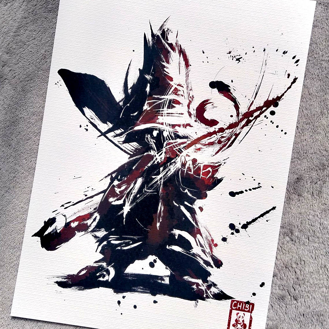 A4 Print - Final Fantasy IX Vivi Ink Fanart