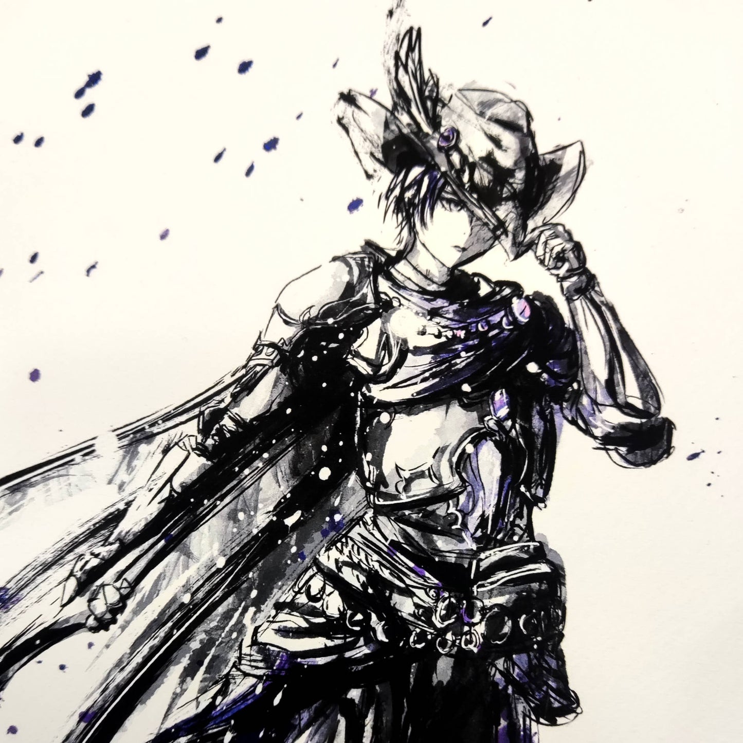 A4 Print - Final Fantasy XIV Zero Ink Fanart