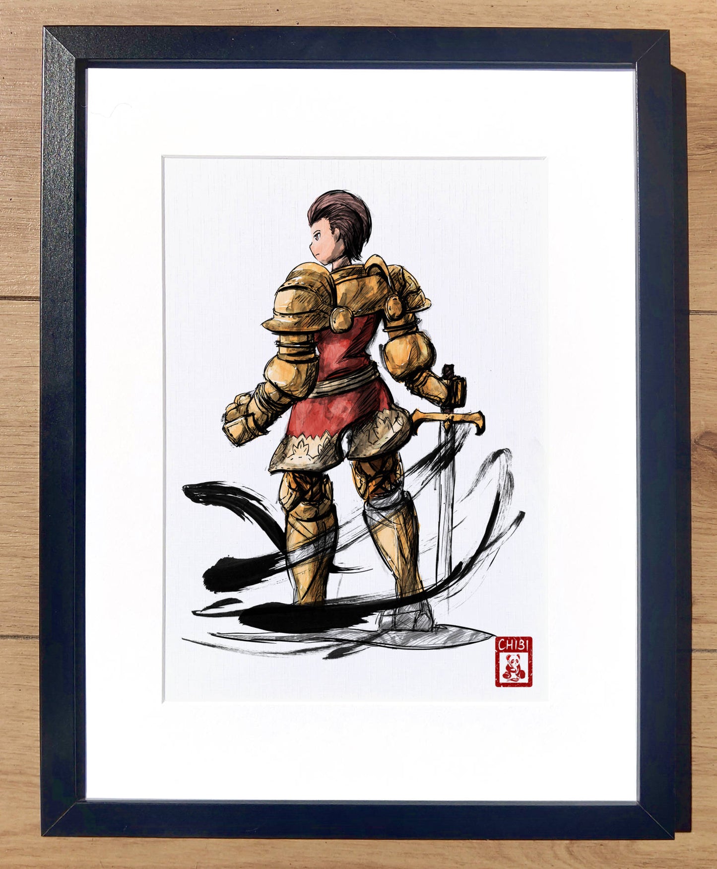 A4 Print - Final Fantasy Tactics Delita Ink Fanart