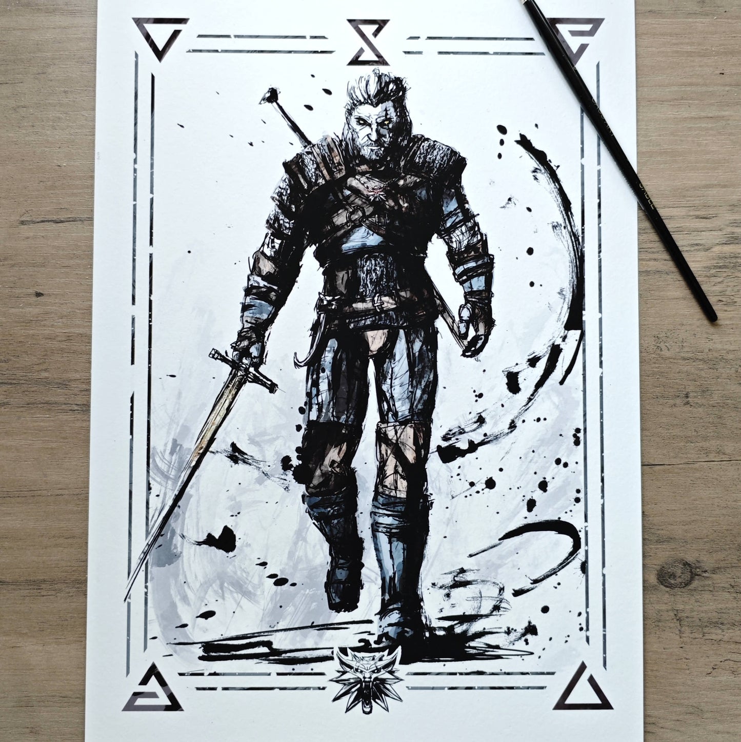 A4 Fanart Print - Geralt Witcher Print