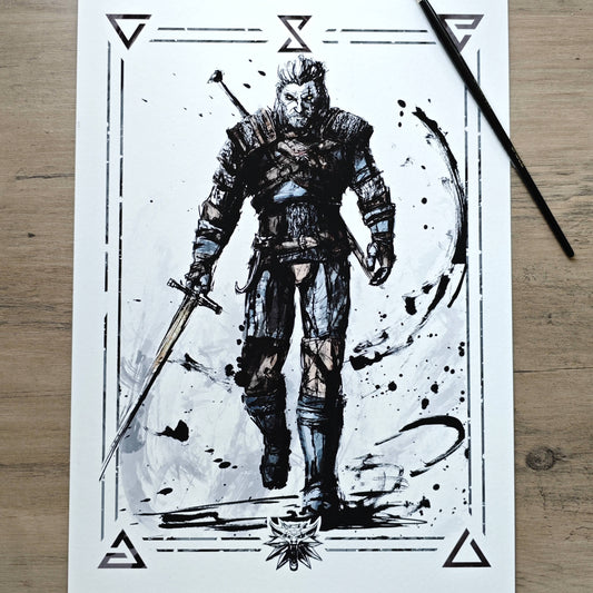 A4 Fanart Print - Geralt Witcher Print