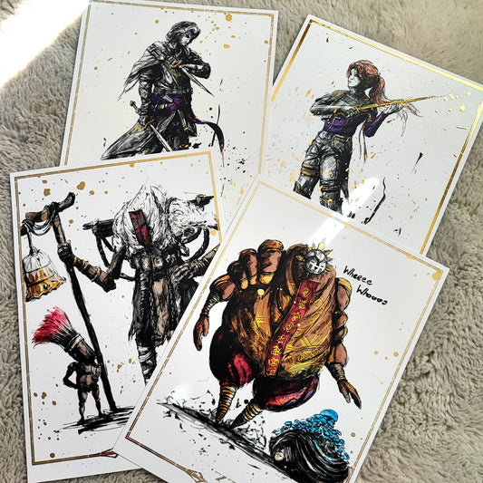 A4 Fanart Print - Expedition 33 Gold Foil Ver. Full Set