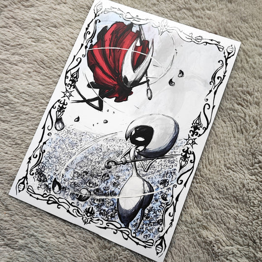 A4 Fanart Print - Silksong Hornet Wet Ink Gloss Ver.