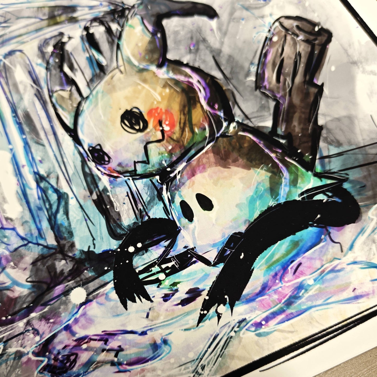 A4 Fanart Print - Pokemon Mimikyu Colour Splash