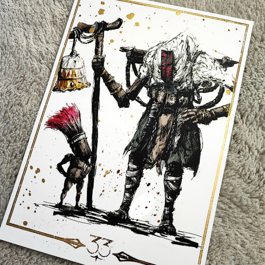A4 Fanart Print - Monoco Expedition 33 Gold Foil Ver.