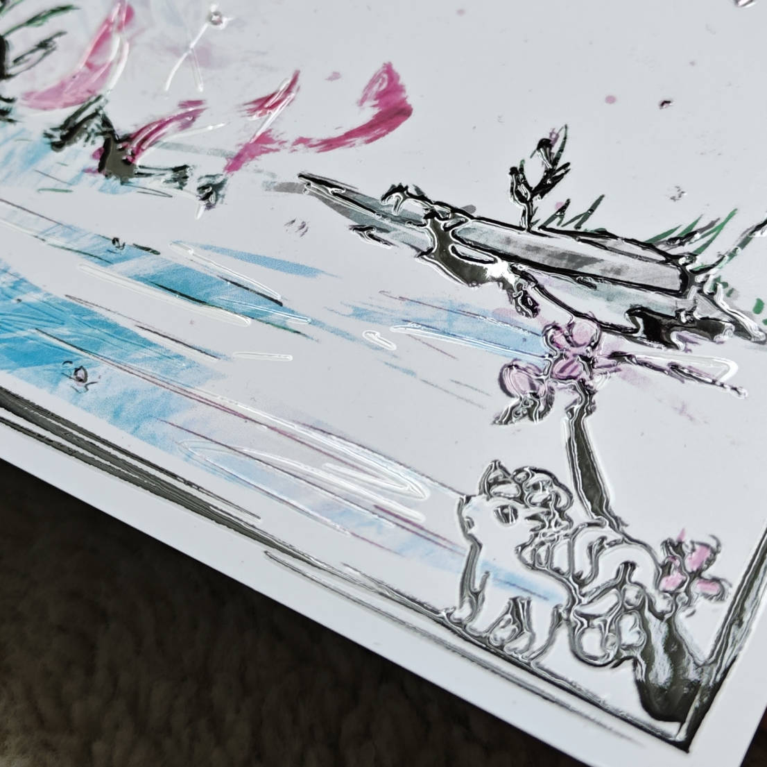 A4 Fanart Print - Pokemon Ninetales Colour Splash
