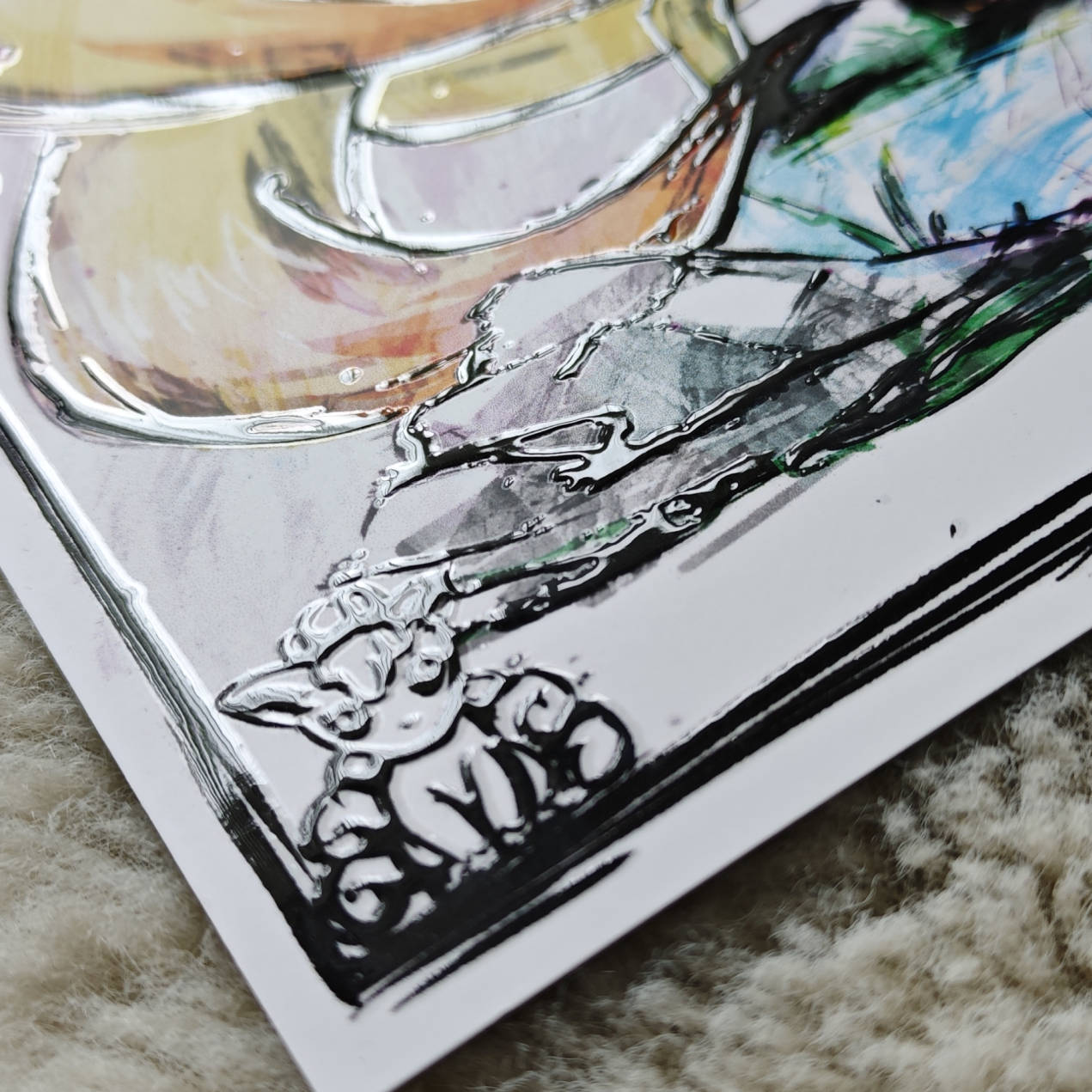 A4 Fanart Print - Pokemon Ninetales Colour Splash
