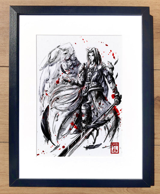 Fanart Print - Final Fantasy 7 Sephiroth Ink Fan Art