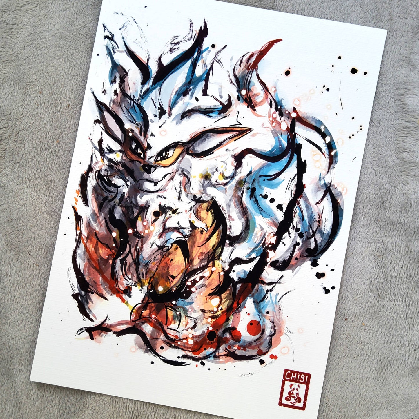 Fanart Print - Arcanine Pokemon Ink Print