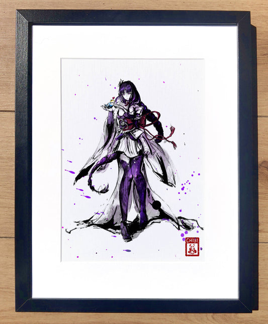 Fanart Print - Baal Raiden Shogun Alternate Bird Ver. Genshin Impact Print