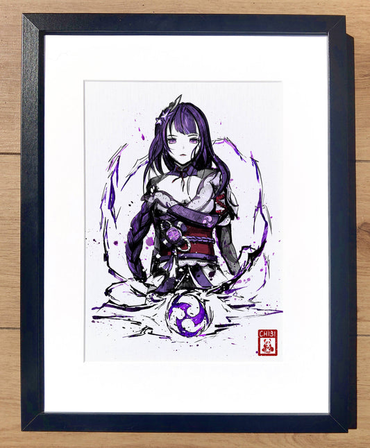 Fanart Print - Baal Raiden Shogun Portrait Genshin Impact Print