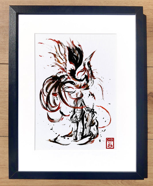 Fanart Print - Diluc Phoenix Genshin Impact Print