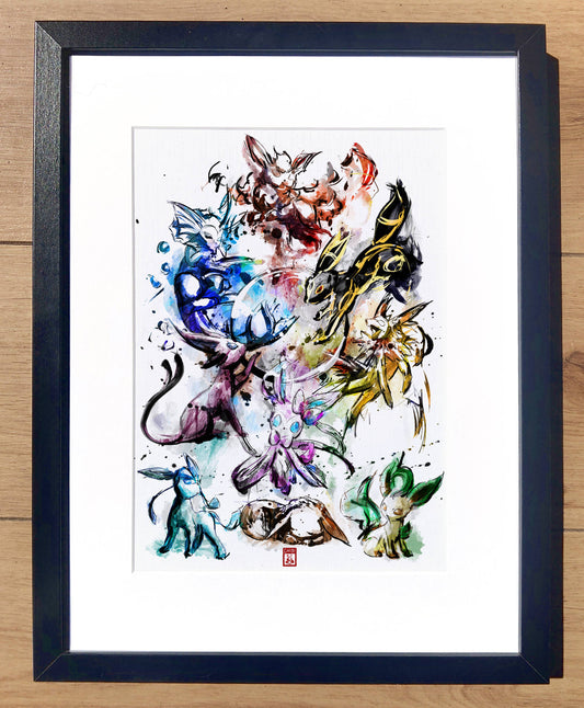 Fanart Print - Pokemon Eevee Eeveelutions Fan Art