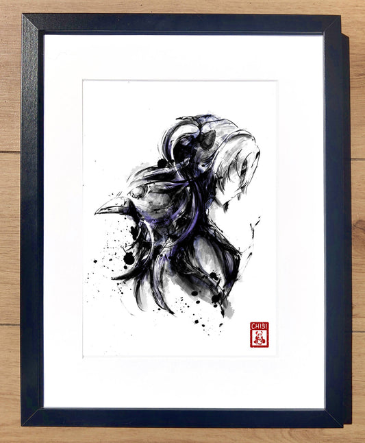 Fanart Print - Fischl and Oz Genshin Impact Print