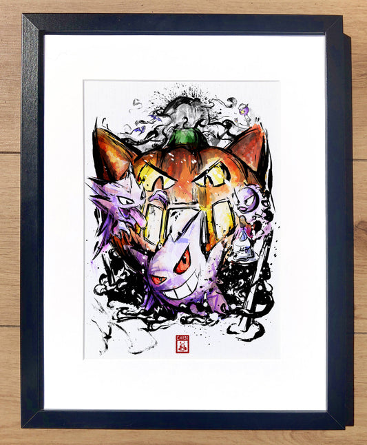 Fanart Print - Gengar Halloween 2022 Ink Print