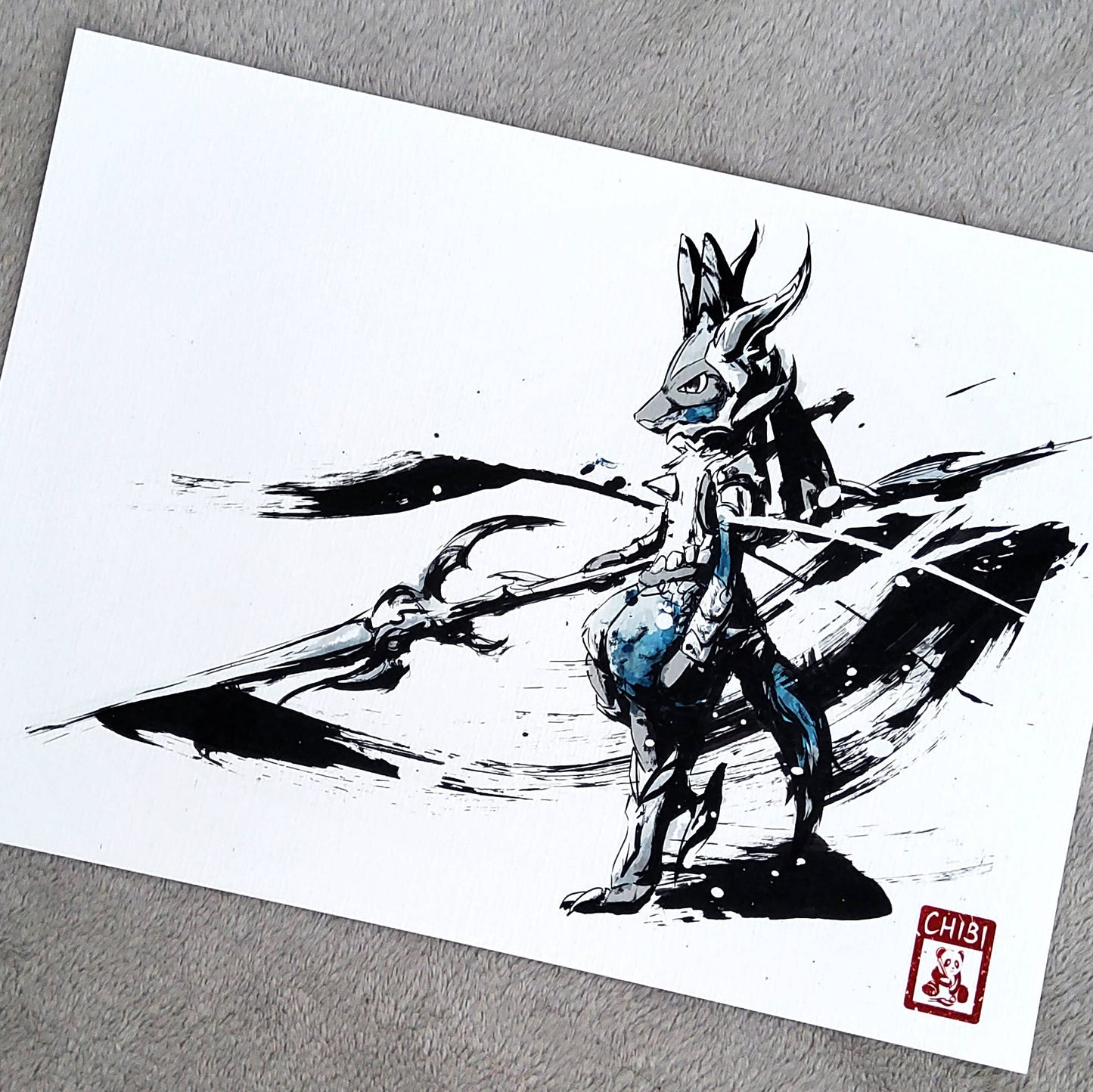 Fanart Print - Final Fantasy X Pokemon Lucario Dragoon Print