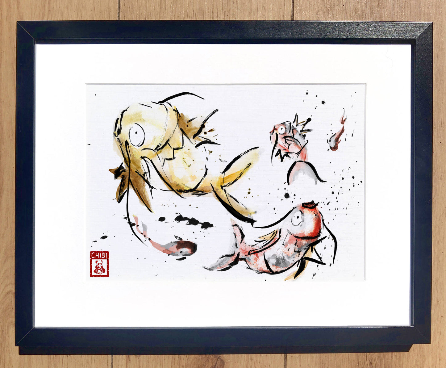 Fanart Print - Pokemon Golden Magikarp Ink Fan Art