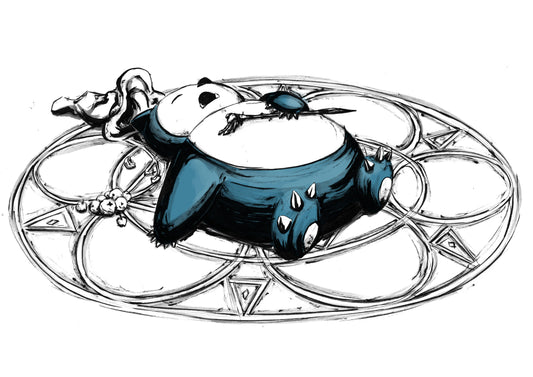 A4 Print - Pokemon x Final Fantasy Snorlax Black Mage