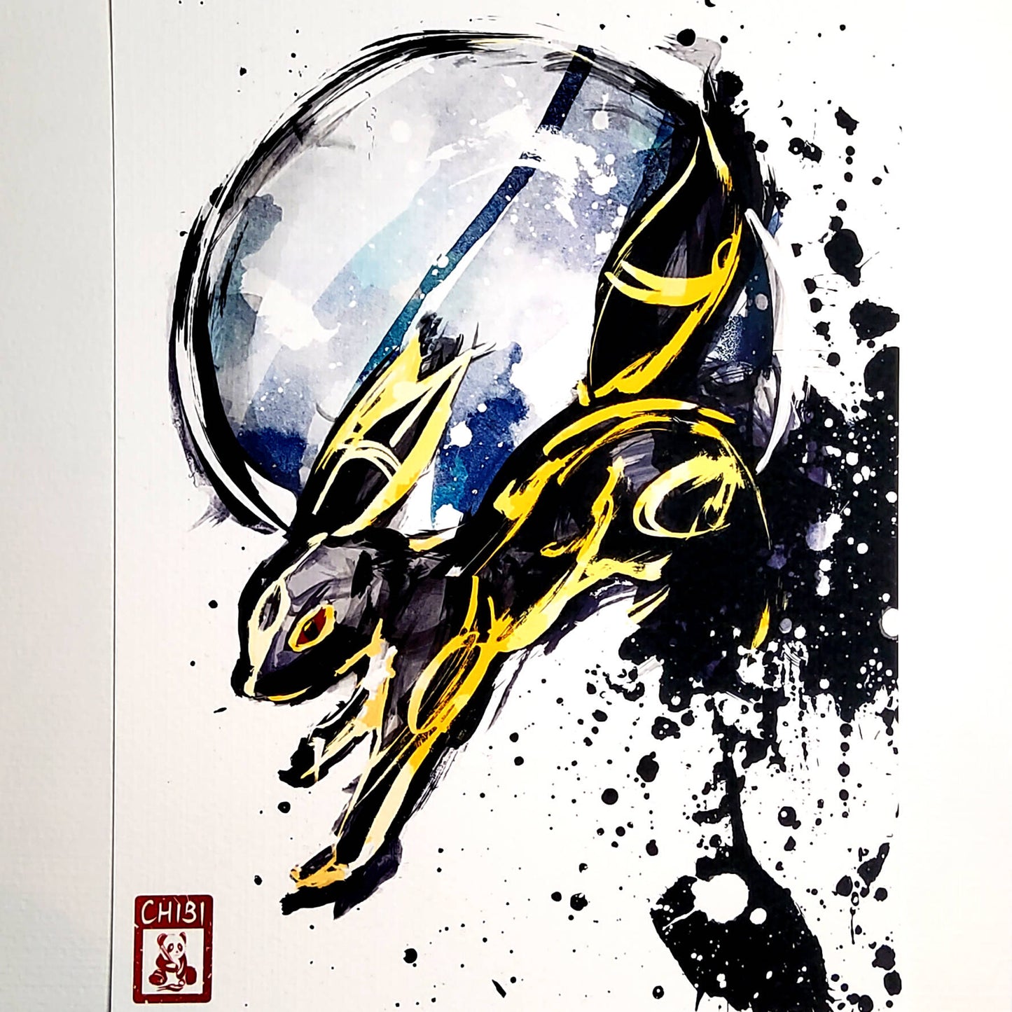 Fanart Print - Umbreon Pokemon Ink Print