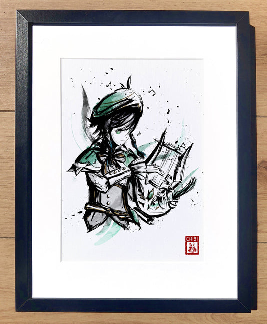 Fanart Print - Venti Bard Genshin Impact Print