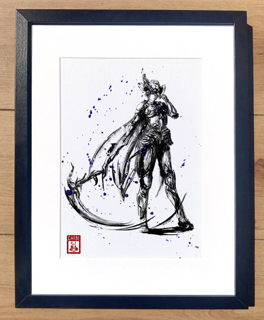 A4 Print - Final Fantasy XIV Zero Ink Fanart