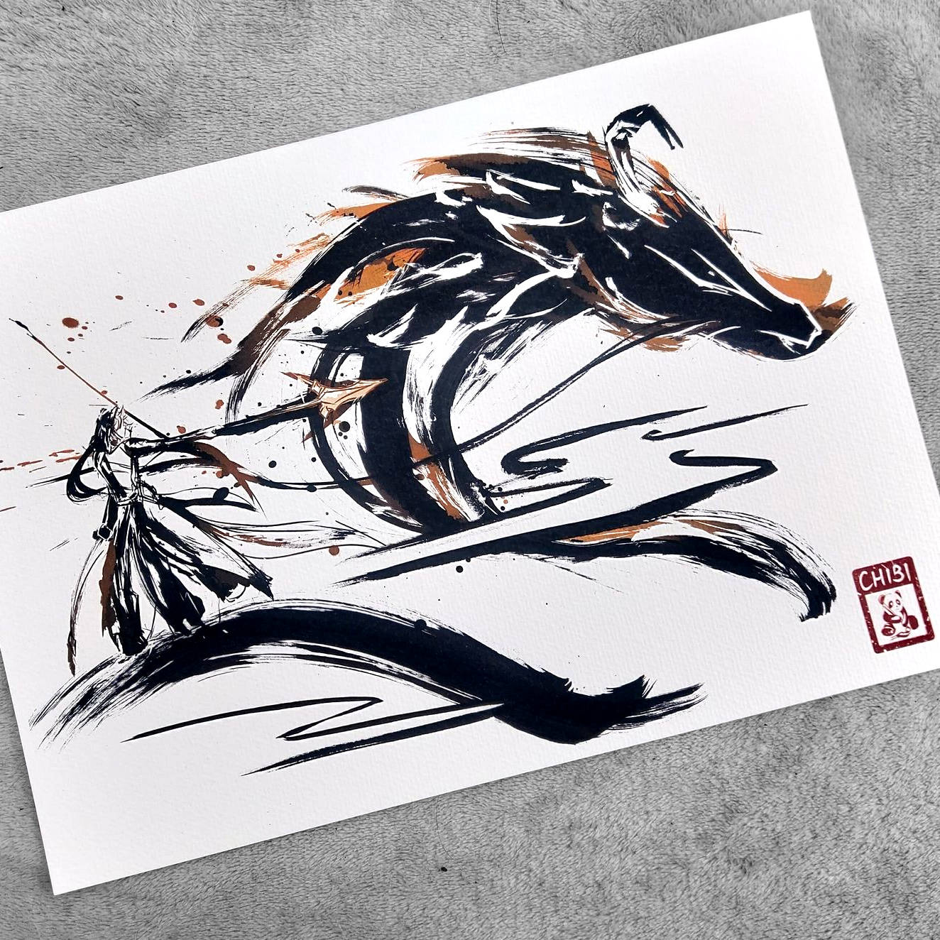 Fanart Print - Zhongli Dragon Landscape Genshin Impact Print